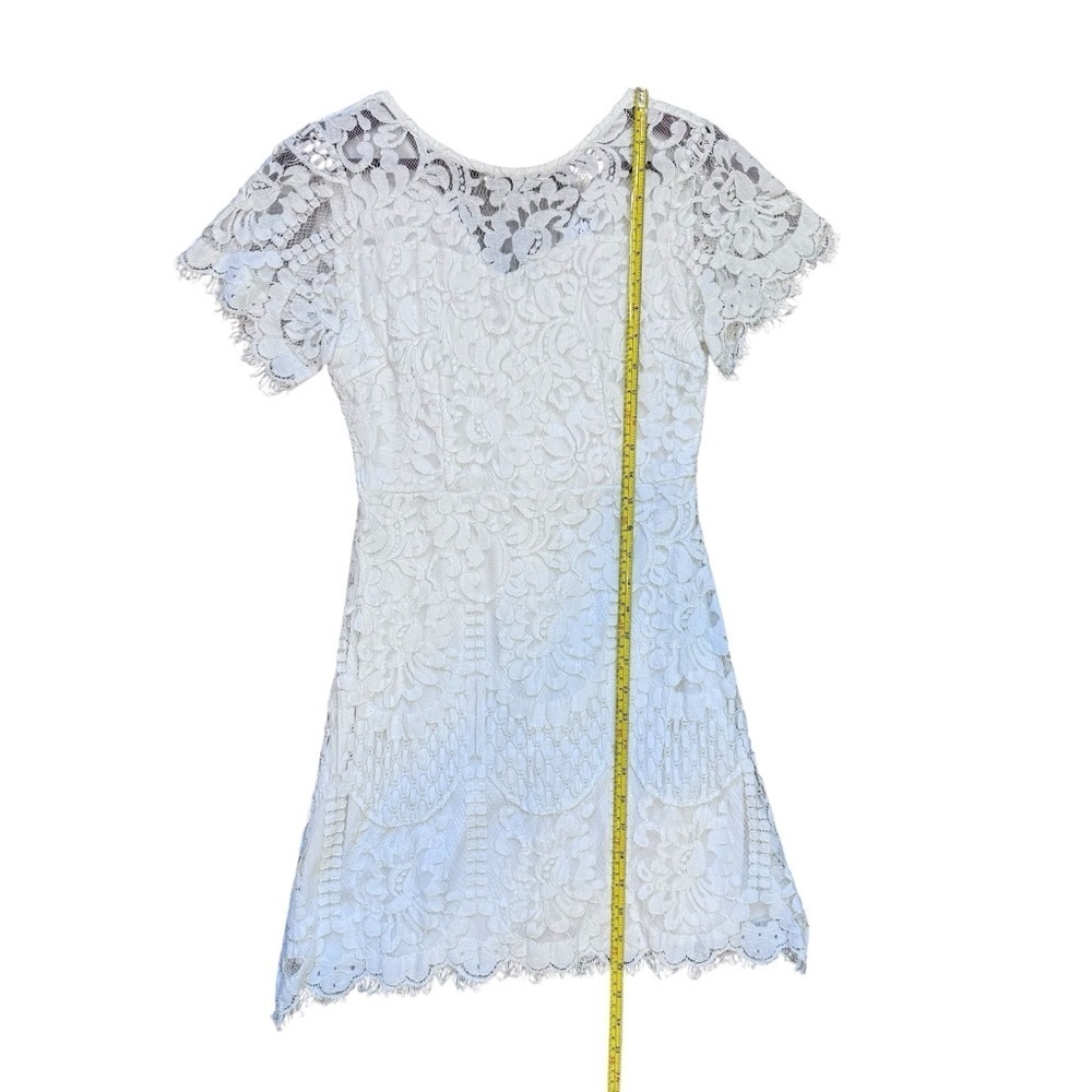 MSLG Elegant White Lace Midi Dress - Picture 9 of 15